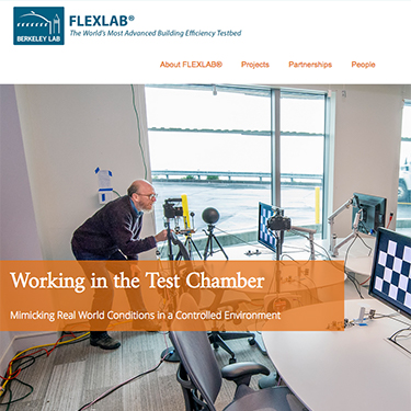 Screenshot of the FLEXLAB homepage