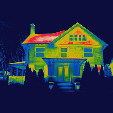 Thermal reading of a house.